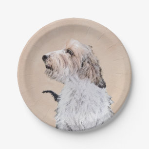 Petit Basset Griffon Vendéen Painting - Dog Art Pappteller
