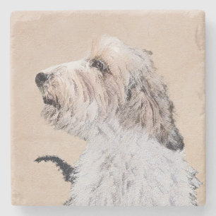 Petit Basset Griffon Vendéen Painting - Dog Art Steinuntersetzer