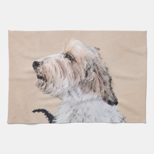 Petit Basset Griffon Vendéen Painting - Hund Art Geschirrtuch (Horizontal)