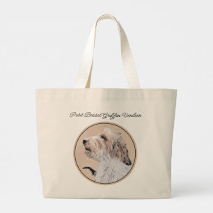 Petit Basset Griffon Vendéen Painting PBGV Dog Art Jumbo Stoffbeutel