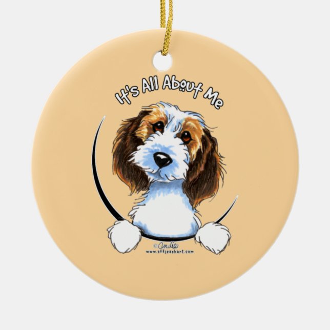 Petit Basset Griffon Vendeen PBGV IAAM Keramikornament (Vorne)