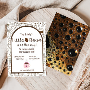 Petit Bean Café Thème Baby shower Invitation