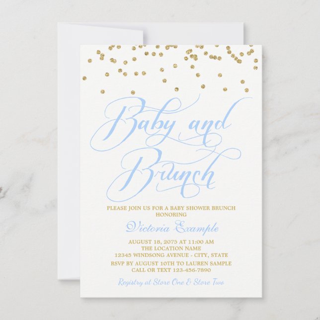 Petit bébé Brunch Baby Douche Invitations (Devant)