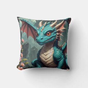 Petit Bébé Dragon Jeter Oreiller Pour Enfants