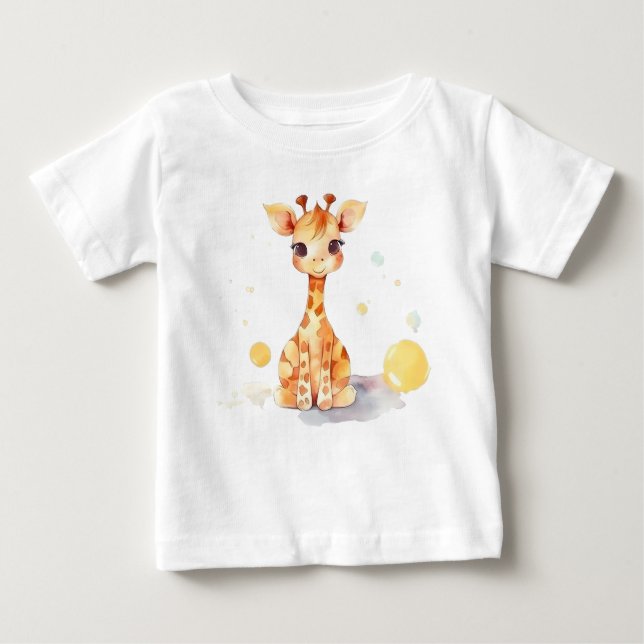 Petit Bébé Giraffe Baby T-shirt (Devant)