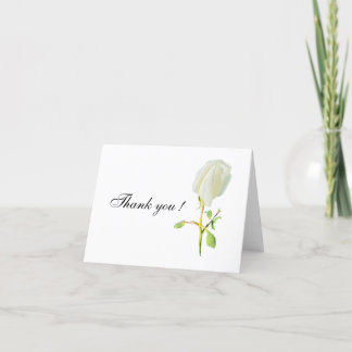 Petit blanc, 4 po x 5,6 po plié Carte de remerciem