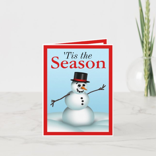 Petit bonhomme de neige 'Tis d'amusement le carte (Devant)