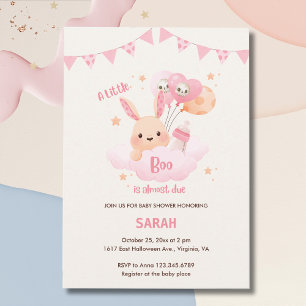 Petit Boo rose Halloween Baby Shower Invitations