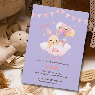 Petit Boo rose Halloween Baby Shower Invitations