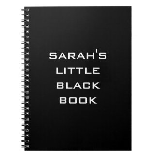 Petit Carnet de livre noir personnalisé