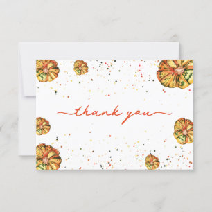Petit carte de remerciements baby shower citrouill