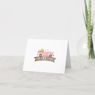 Petit Carte de remerciements de camion rose Citrou