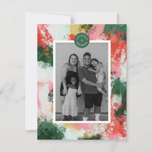 Petit Carte photo de Noël Abstrait (Devant)