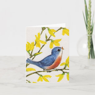 Petit carte pour notes doux d'oiseau