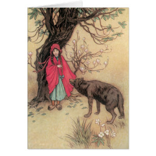 Petit chapeau rouge vintage par Warwick Goble