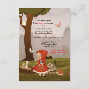 Petit chaperon rouge Invitation de fête d'annivers