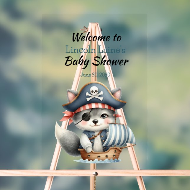 Petit chat Pirate Baby Boy Douche (Neutre)