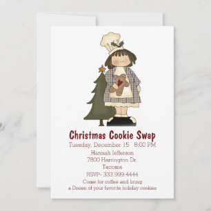 Petit Chef Noël Cookie Swap Invitation