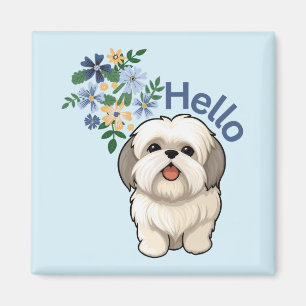 Petit Chien Bonjour Magnet