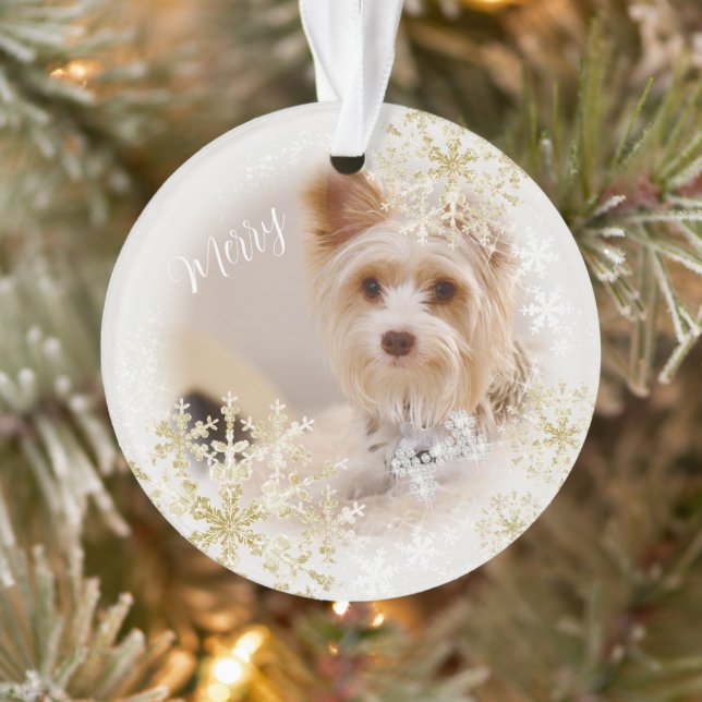 Petit chien de Noël Ornement blanc (Arbre)