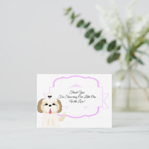 Petit chien mignon Carte de remerciements
