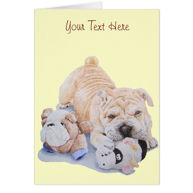 Petit chiot shar pei avec art nounours (Devant)