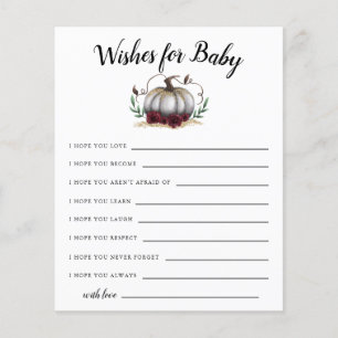 Petit Citrouille blanc et or pour la carte bébé