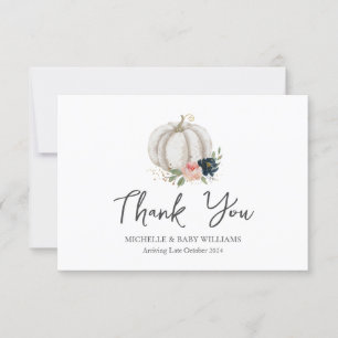 Petit Citrouille En Route Baby shower Merci