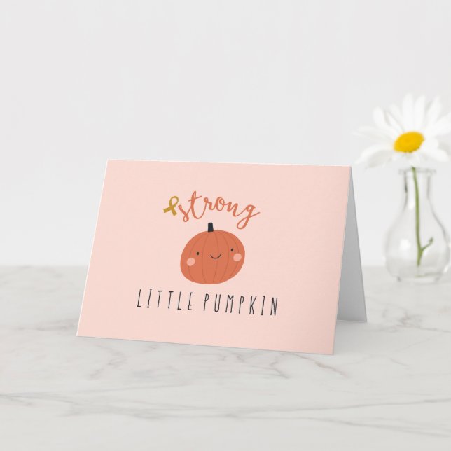 petit citrouille fort. cancer de l'enfance carte (Petite plante)