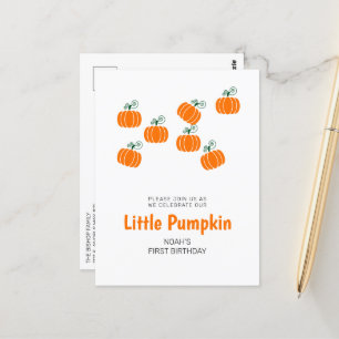 Petit Citrouille Invitation à la fête du 1er anniv
