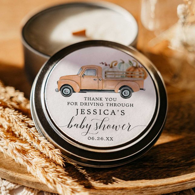 Petit Citrouille Sur Le Chemin Bébé Favor Stickers (Créateur téléchargé)