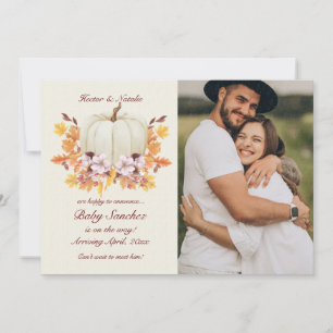 Petit Citrouille Sur Le Chemin Faire-part Photo