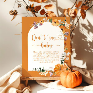 Petit citrouille tomber Ne pas dire bébé Poster