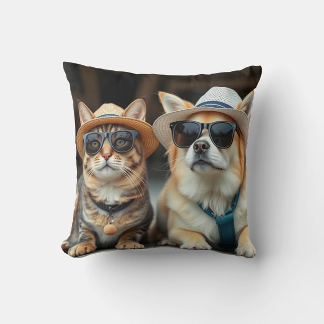 Petit coussin chien et chat (Recto)