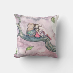 Petit Coussin de Faerie Endormie et Hibou