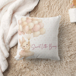 Petit Coussin Décoratif d'Anniversaire Lapin