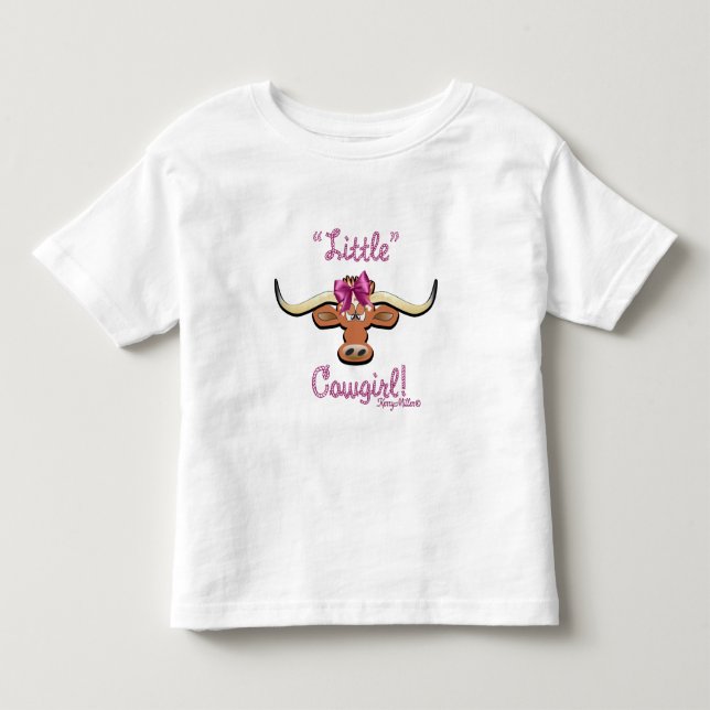 Petit Cow-girl, T-Shirt Longhorn Cow (Devant)