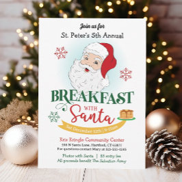 Petit déjeuner avec Père Noël Christmas Invitation