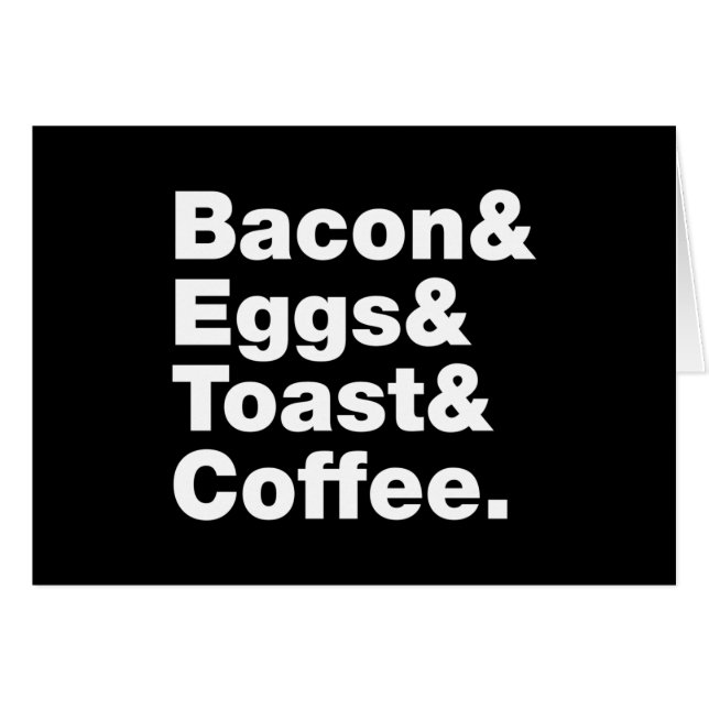 Petit-déjeuner (Bacon & oeufs & Toast & Coffee.) C (Devant horizontal)