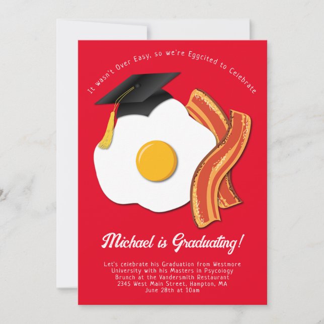 Petit-déjeuner Brunch Graduation Party Invitation (Devant)