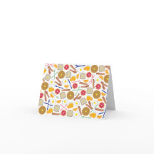 Petit-déjeuner Motif Carte pour notes