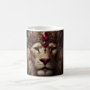 Petit-déjeuner tasse avec lion roi