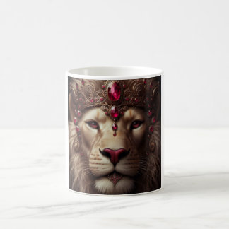 Petit-déjeuner tasse avec lion roi