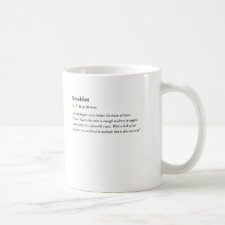 petit déjeuner - tasse urbaine de dictionnaire