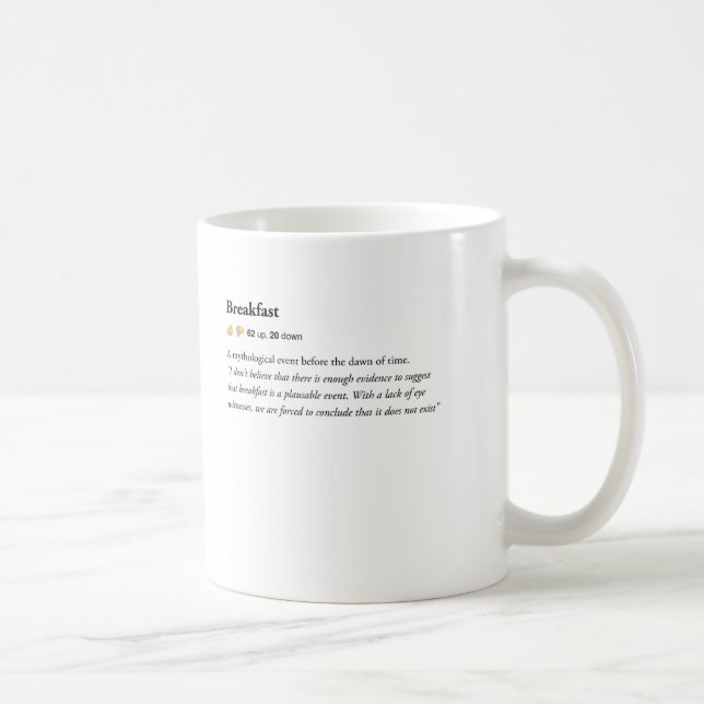 petit déjeuner - tasse urbaine de dictionnaire (Droite)