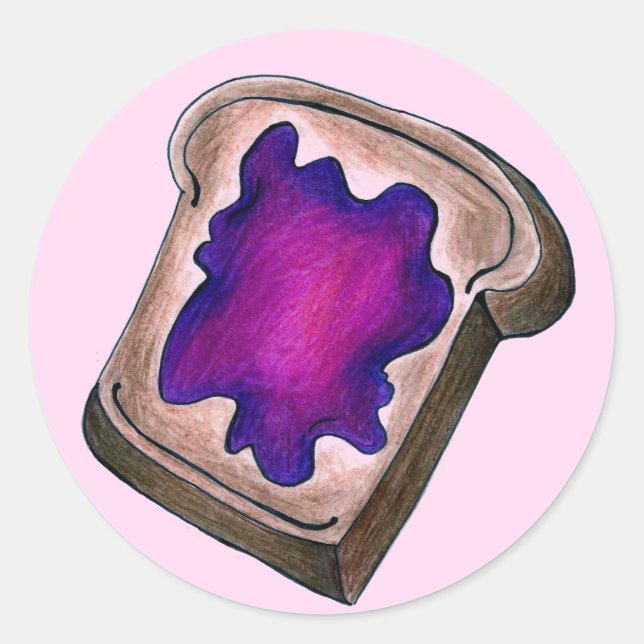 Petit-déjeuner Toast avec Stickers Jelly Jam (Devant)
