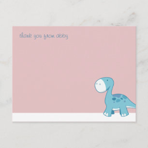 Petit Diplodocus bleu  Cartes de notes de remercie