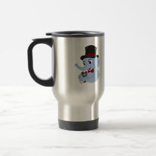 Petit éléphant dessin animé garçon voyage mug