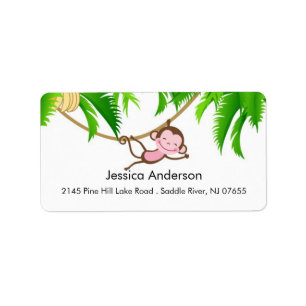 Petit étiquette de adresse de baby shower de sing