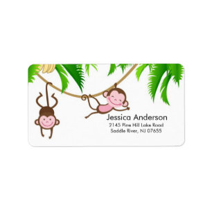 Petit étiquette de adresse de baby shower de sing